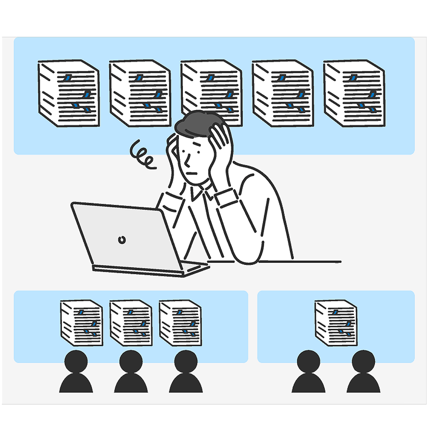 課題② 特定の担当者に依存した属人化運用